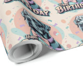 Cane corso Dog farbenfroh Geschenkpapier (Rolleneckpunkt)