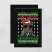 Cane Corso Dog Funny Merry Woofing Weihnachten Dankeskarte (Vorne/Hinten)