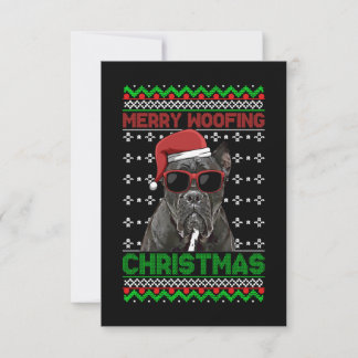 Cane Corso Dog Funny Merry Woofing Weihnachten Dankeskarte