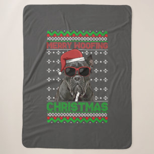 Cane Corso Dog Funny Merry Woofing Weihnachten Sherpadecke