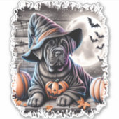 Cane Corso Dog Halloween Aufkleber (Vorderseite)