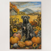 Cane Corso Dog Herbsternte Erntedank Puzzle (Vertikal)