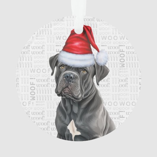 Cane Corso Dog Holiday Foto Weihnachten Ornament (Rückseite)