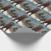 Cane Corso Dog im Schnee Weihnachten Geschenkpapier (Ecke)