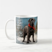 Cane Corso Dog im Schnee Weihnachten Kaffeetasse (Links)