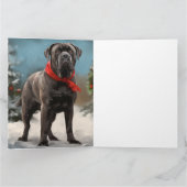 Cane Corso Dog im Schnee Weihnachten Karte (Innenseite)