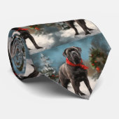 Cane Corso Dog im Schnee Weihnachten Krawatte (Gerollt)