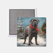 Cane Corso Dog im Schnee Weihnachten Magnet (Vorderseite/Rückseite)