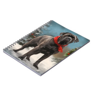 Cane Corso Dog im Schnee Weihnachten Notizblock