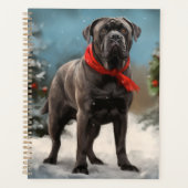 Cane Corso Dog im Schnee Weihnachten Planer (Vorderseite)