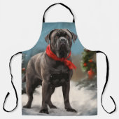 Cane Corso Dog im Schnee Weihnachten Schürze (Vorderseite)