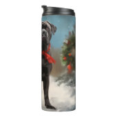 Cane Corso Dog im Schnee Weihnachten Thermosbecher (Nach rechts gedreht)