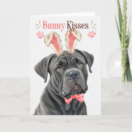 Cane Corso Dog im sonnigen Ohr für Ostern Feiertagskarte