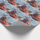 Cane Corso Dog in Sledge Let it Schnee Weihnachten Geschenkpapier (Ecke)
