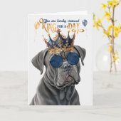 Cane Corso Dog King für Day Funny Birthday Karte (Gelbe Blume)