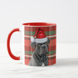 Cane Corso Dog Lover Red Holiday Kariert Weihnacht Tasse