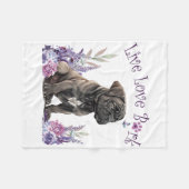 Cane Corso Dog Mama Floral Fleecedecke (Vorderseite (Horizontal))