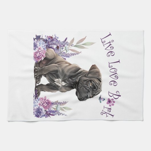 Cane Corso Dog Mama Floral Geschirrtuch (Horizontal)