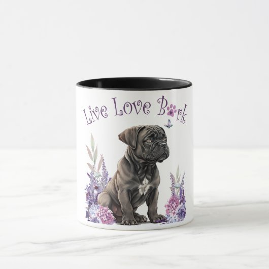 Cane Corso Dog Mama Floral Tasse (Zentrum)