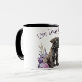 Cane Corso Dog Mama Floral Tasse (Vorderseite Links)