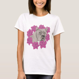 Cane Corso Dog mit rosa Blume T-Shirt