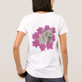 Cane Corso Dog mit rosa Blume T-Shirt (Rückseite)