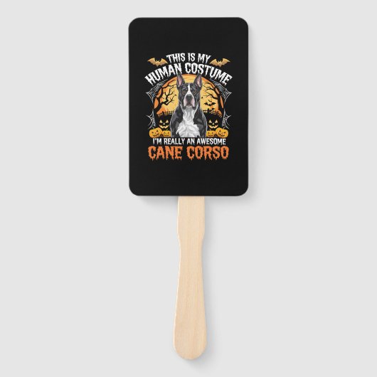 Cane Corso Dog Phantastisches Kostüm Halloween Fächer (Vorderseite)