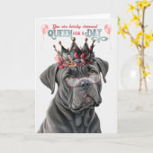 Cane Corso Dog Queen for Day Funny Birthday Karte (Gelbe Blume)