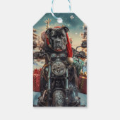 Cane Corso Dog Riding Motorrad Weihnachten Geschenkanhänger (Rückseite)