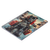 Cane Corso Dog Riding Motorrad Weihnachten Notizblock (Linke Seite)