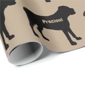 Cane Corso Dog Silhouette Geschenkpapier (Rolleneckpunkt)