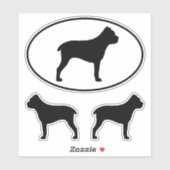 Cane Corso Dog Silhouetten Vinyl Sticker Set (Blatt)