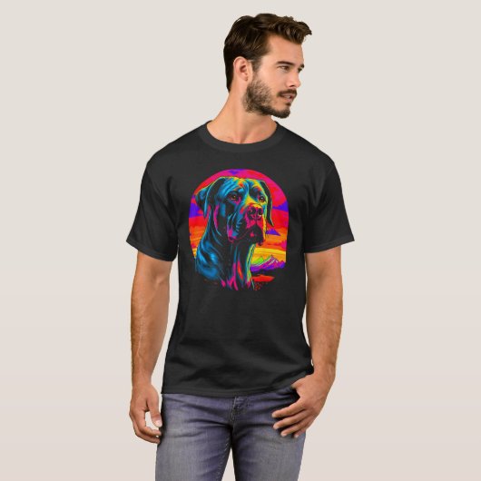 Cane Corso Dog Sunset T-Shirt (Vorne ganz)