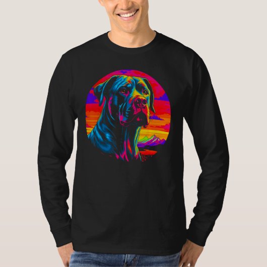 Cane Corso Dog Sunset T-Shirt (Vorderseite)