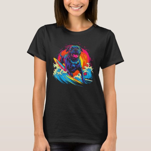 Cane Corso Dog Surfer T-Shirt (Vorderseite)