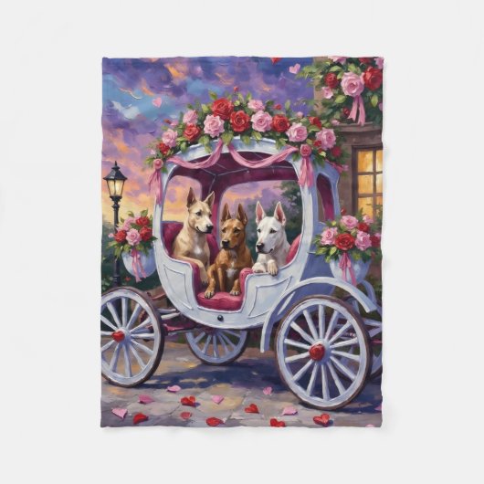 cane corso Dog Valentine's Day Fleecedecke (Vorderseite)