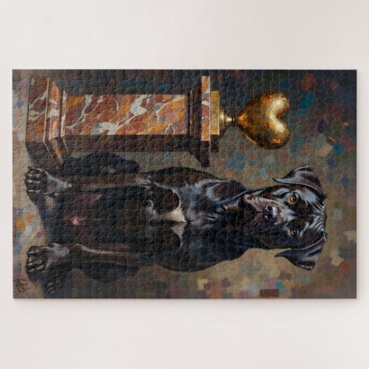 Cane Corso Dog Valentine's Day Heart Protector Puzzle (Horizontal)