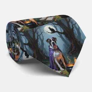 Cane Corso Dog Whimsical Halloween Malerei Krawatte