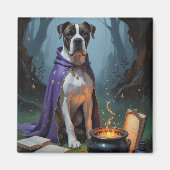 Cane Corso Dog Whimsical Halloween Malerei Magnet (Vorne)