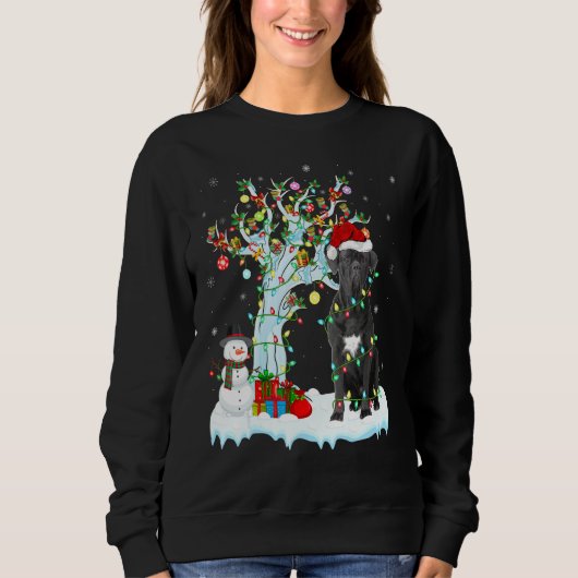 Cane Corso Dog Xmas Tree Lighting Santa Cane Corso Sweatshirt (Vorderseite)