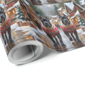 Cane Corso Dogs Christmas Snow Holiday Geschenkpapier (Rolleneckpunkt)