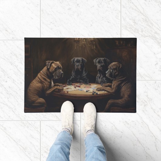 Cane Corso Dogs Poker Art Fußmatte (Indoor)