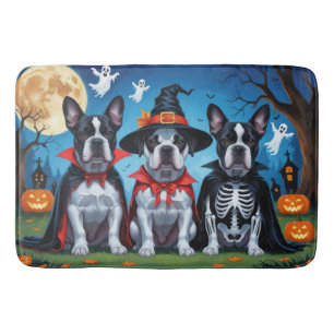 Cane Corso Dogs Pumpkin Halloween Funny Badematte