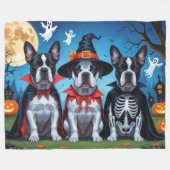 Cane Corso Dogs Pumpkin Halloween Funny Fleecedecke (Vorderseite (Horizontal))