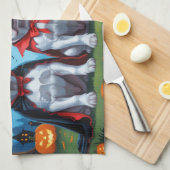 Cane Corso Dogs Pumpkin Halloween Funny Geschirrtuch (Viertel Falte)