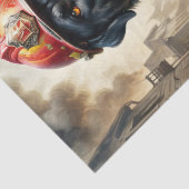Cane Corso - Feuerwehrleute - Decoupage - Seidenpapier (Detail)