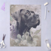 Cane Corso Floral Dog Seidenpapier (Basteln)