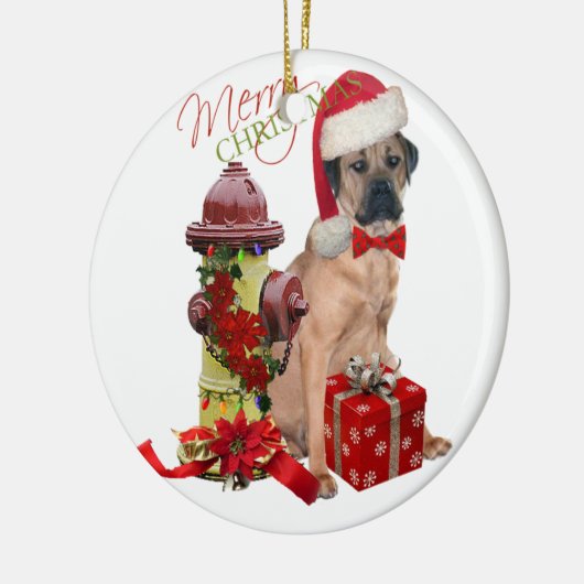 Cane Corso Frohe Weihnachten Keramik Ornament (Links)