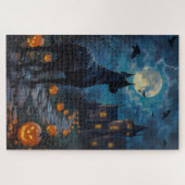 Cane Corso gotische Burg Halloween Kunst Puzzle (Horizontal)