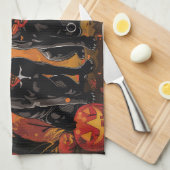 Cane Corso Halloween Gruselig Geschirrtuch (Viertel Falte)